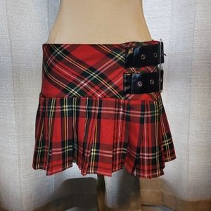 Hell Bunny Plaid Mini Skirt, Medium
